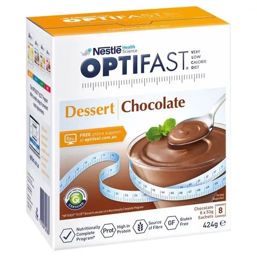 OPTIFAST VLCD Chocolate Dessert 8 Pack 53g Sachets