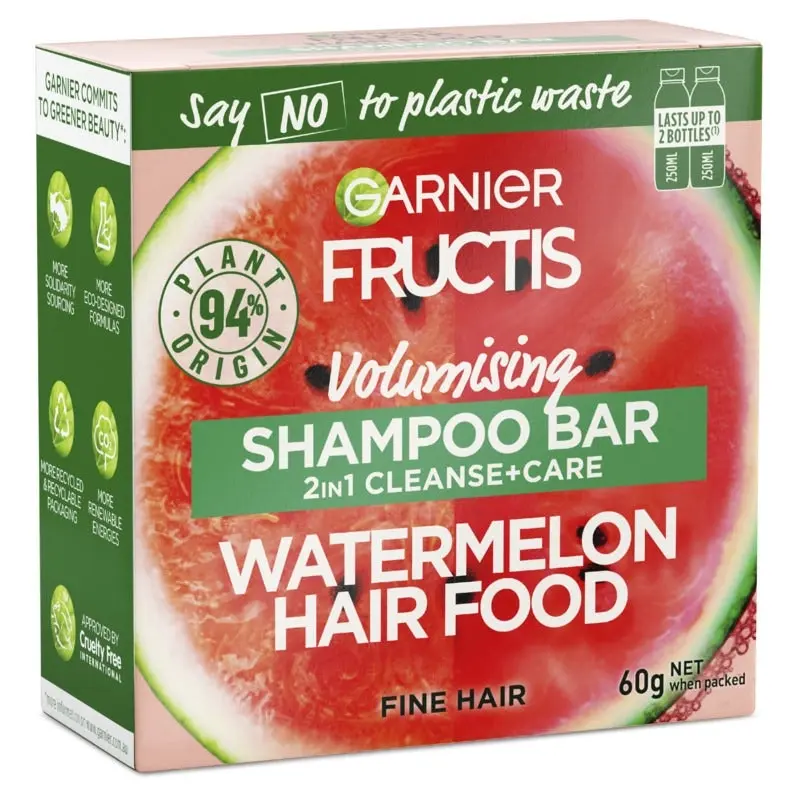 Garnier Fructis Watermelon Hair Food 2in1 Shampoo Bar 60g