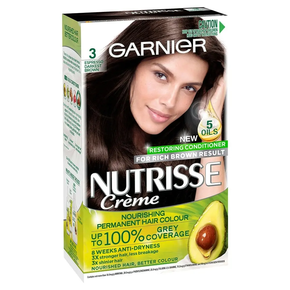 Garnier Nutrisse Hair Colour 3.0 Espresso Darkest Brown