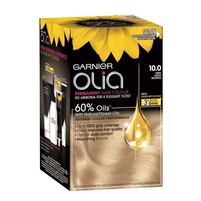 Garnier Olia Permanent Hair Colour - 10 Very Light Blonde (Ammonia Free, Oil Based)