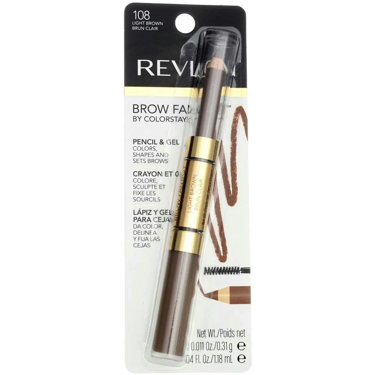 Revlon Brow Fantasy Pencil & Gel 108 Light Brown