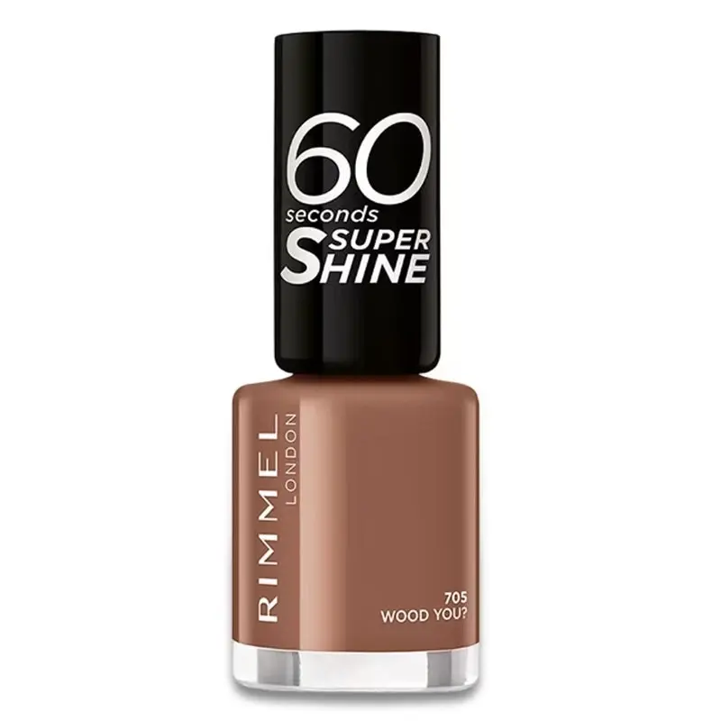 Rimmel 8ml Nail Polish 60 Seconds Super Shine 705 Wood You?