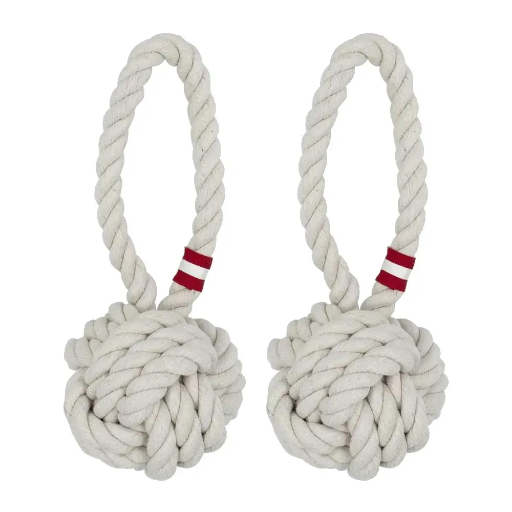 2x Louie Living Urban Tug Rope Fun Play Teeth/Gum Dog/Pet Game Toy Medium White