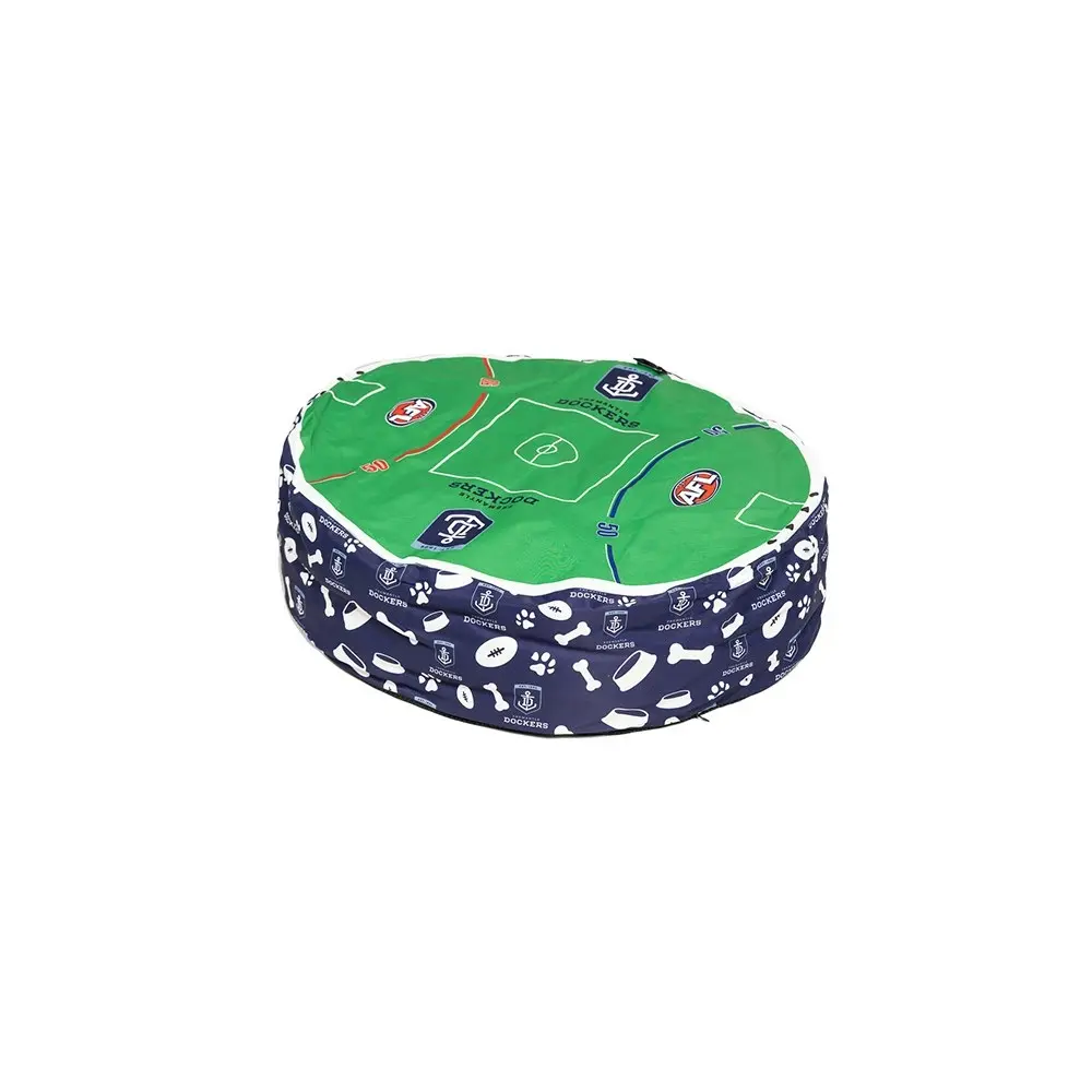 AFL Fremantle Dockers Pet Bed Dog 70x60cm Round Sleeping Comfort Cushion Lounger