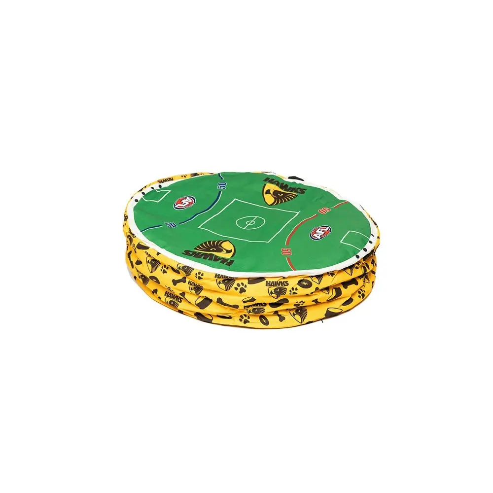 AFL Hawthorn Hawks Pet Bed Dog 70x60cm Round Sleeping Comfort Cushion Lounger