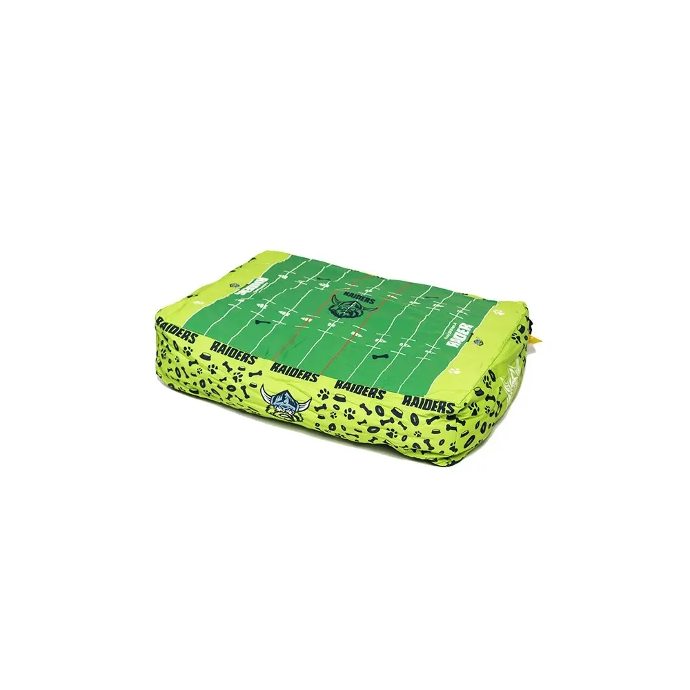 NRL Canberra Raiders Pet Bed Dog 80x60cm Rectangle Comfort Cushion Lounger Nest