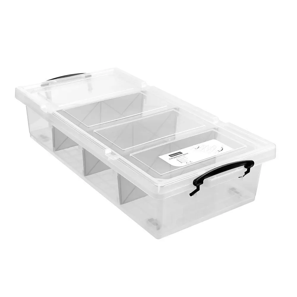 Boxsweden 76x38cm/35L 4 Section Compartment Storer Home/Office Tub Organiser