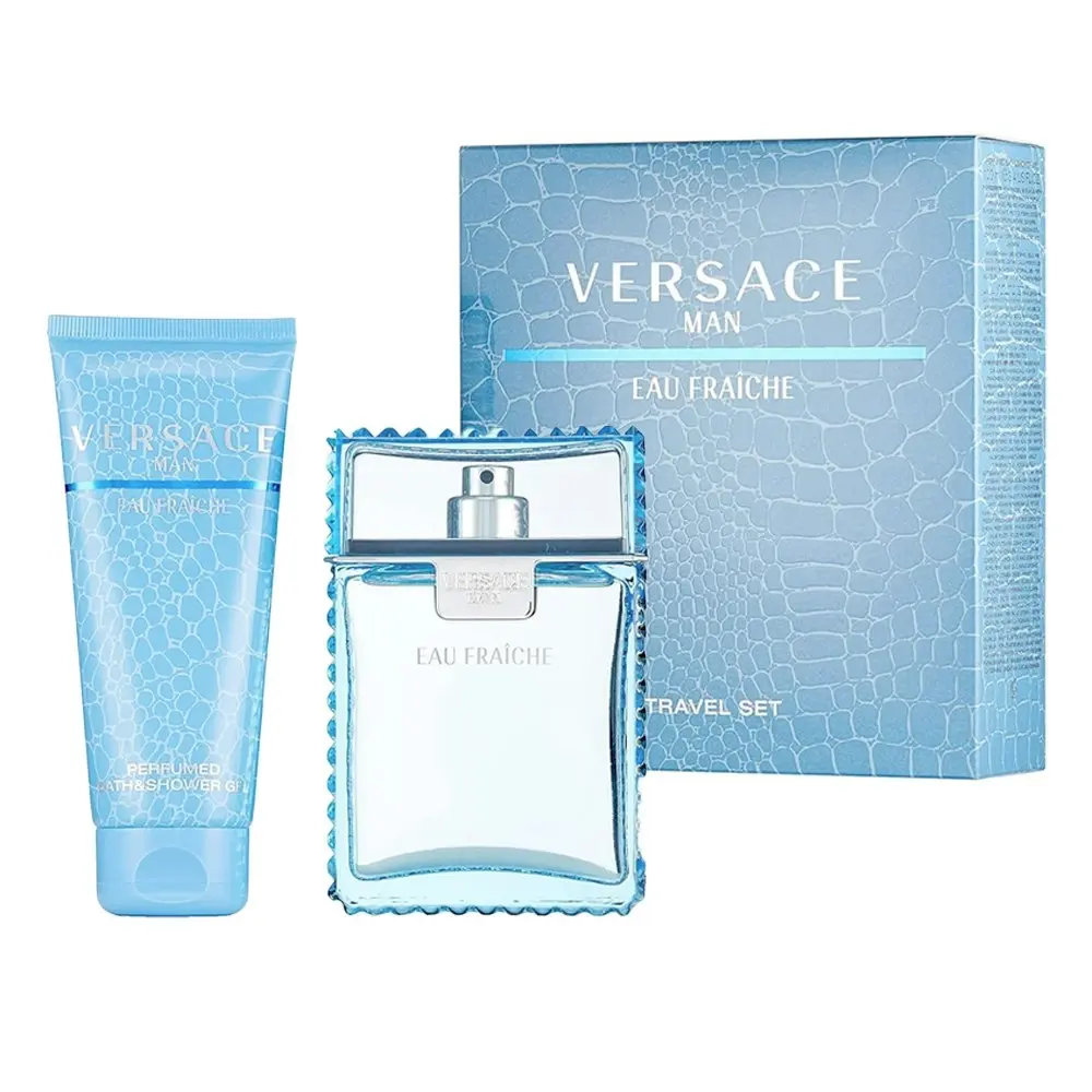 2pc Versace Eau Fraiche Men's 100ml Eau De Toilette/100ml Bath Shower Gel Set