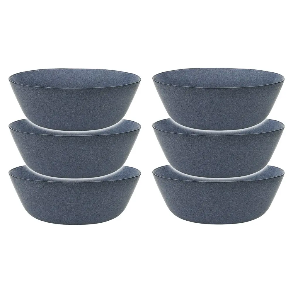 6x Ecology 17x6cm Malta Bowl Stoneware Food/Desert/Soup Serving Bowl/Dish Denim