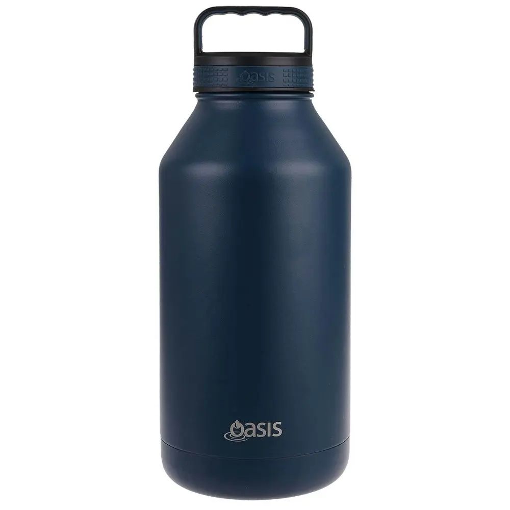 Oasis 1.9L Double Wall Insulated Titan Drink Water Bottle Stainless Steel Navy