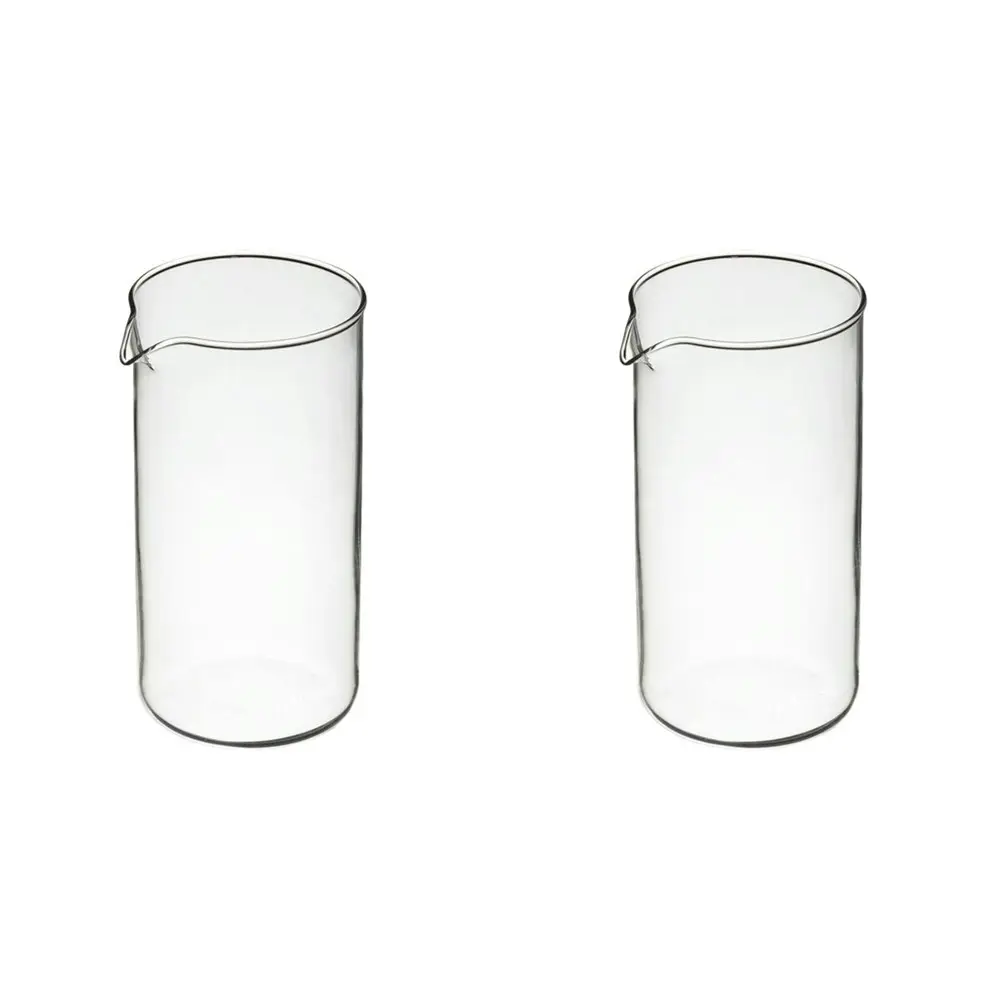 2x La Cafetiere 3-Cup Replacement 350ml Glass Jug Beaker For French Press Clear