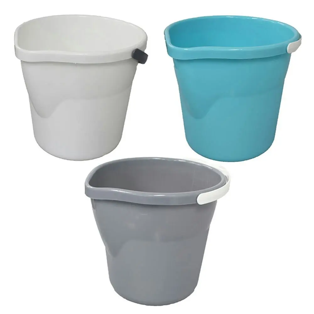 3x Boxsweden Heavy Duty Bucket 12L w/Handle Water Storage Vessel Container Asst