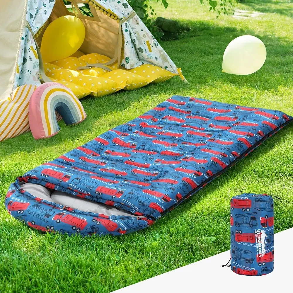 Weisshorn Sleeping Bag Kids Single 180cm Thermal Camping Hiking Blue