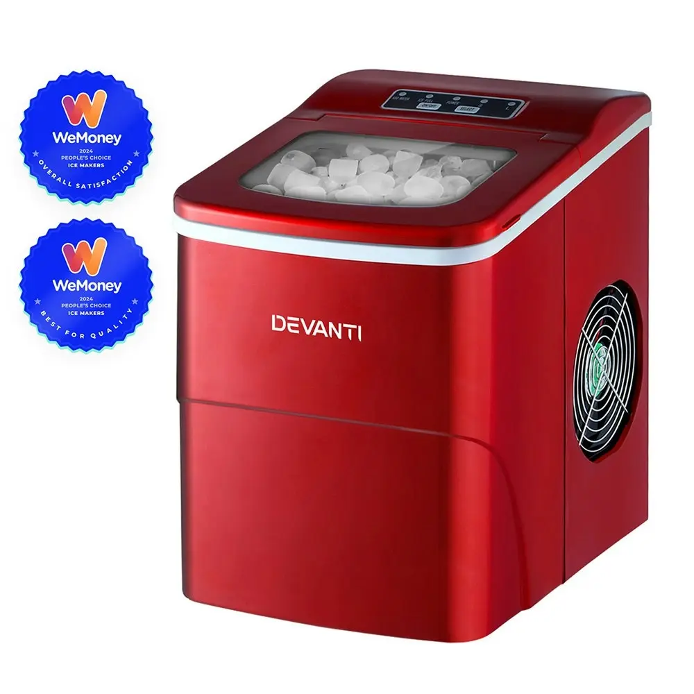 Devanti Ice Maker Machine Portable Commercial Ice Cube 2L Bar Countertop 12KG