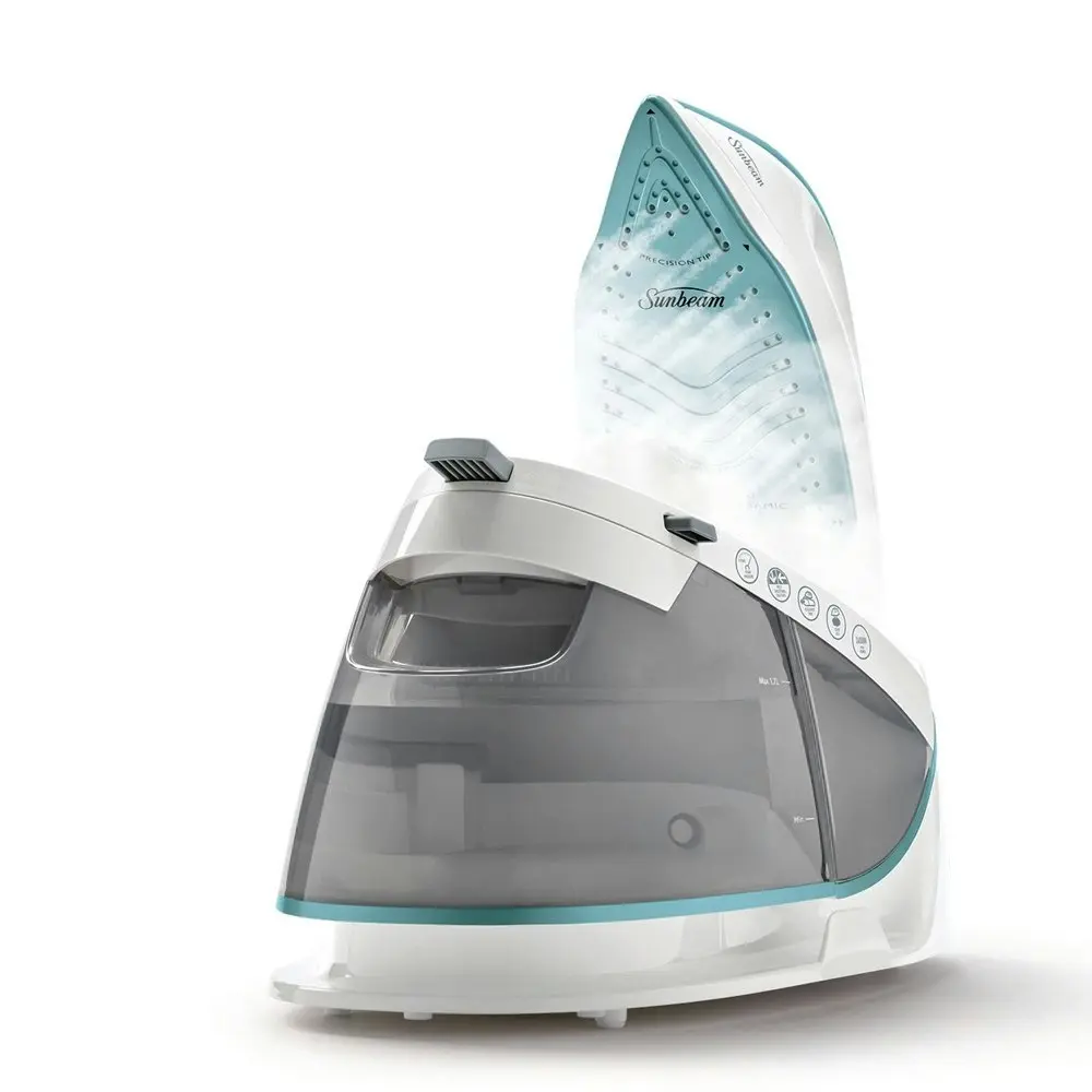 Sunbeam Press 2400W X Press Electric Steam Generator/Clothes Iron White/Teal