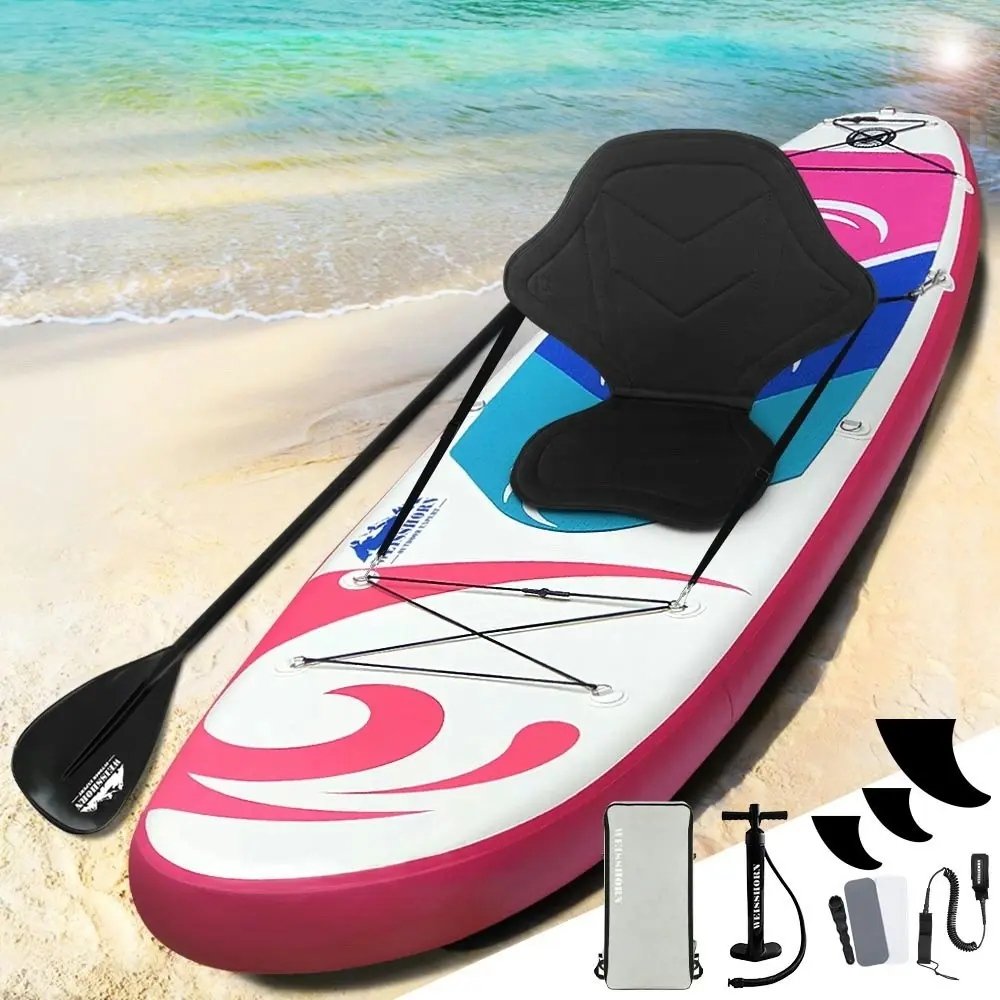 Weisshorn Stand Up Paddle Board 11ft Inflatable SUP Surfboard Paddleboard Kayak Surf Pink