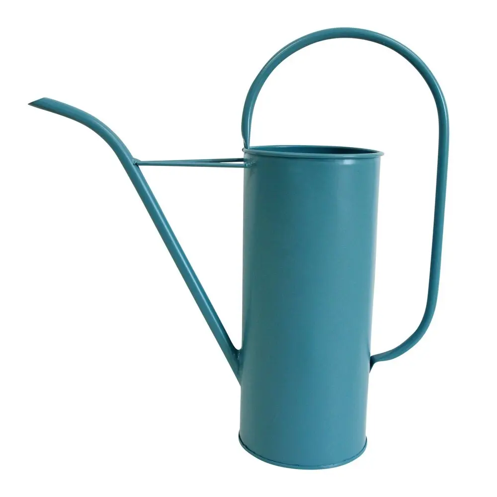 Metal Garden Plant Watering Can Home Décor Indoor/Outdoor Tall Sky Blue 10x32cm