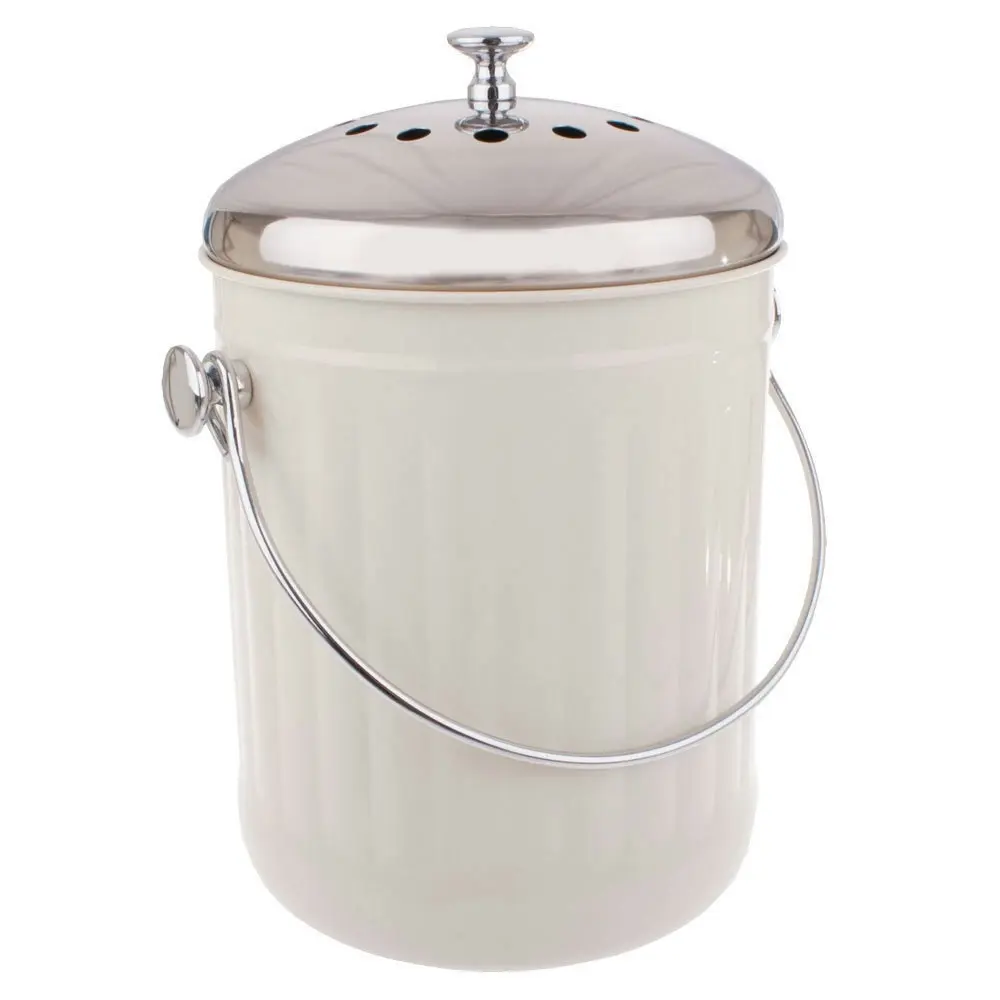 Appetito 4.5L Compost Food/Waste/Scrap/Trash Kitchen Veggie Canister/Bin White