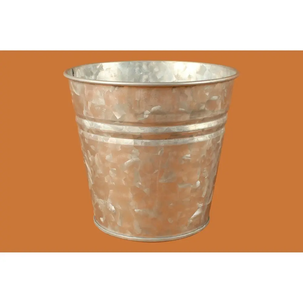 3x Yard Master Loke 14x13cm Antiqued Plant/Flower Pot Home/Garden Decor Silver