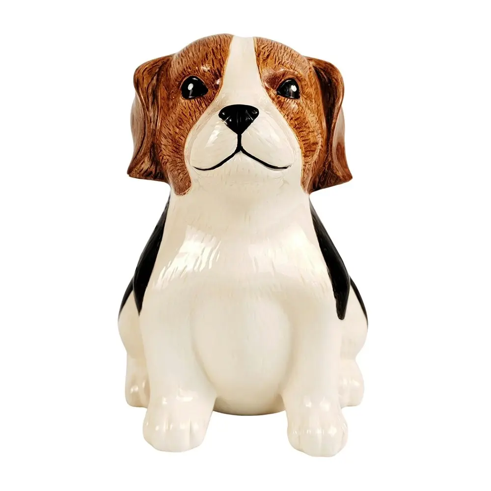 Urban 19.5cm Ceramic Cute Beagle Planter Plant Pot Home/Garden Decor White/Brown