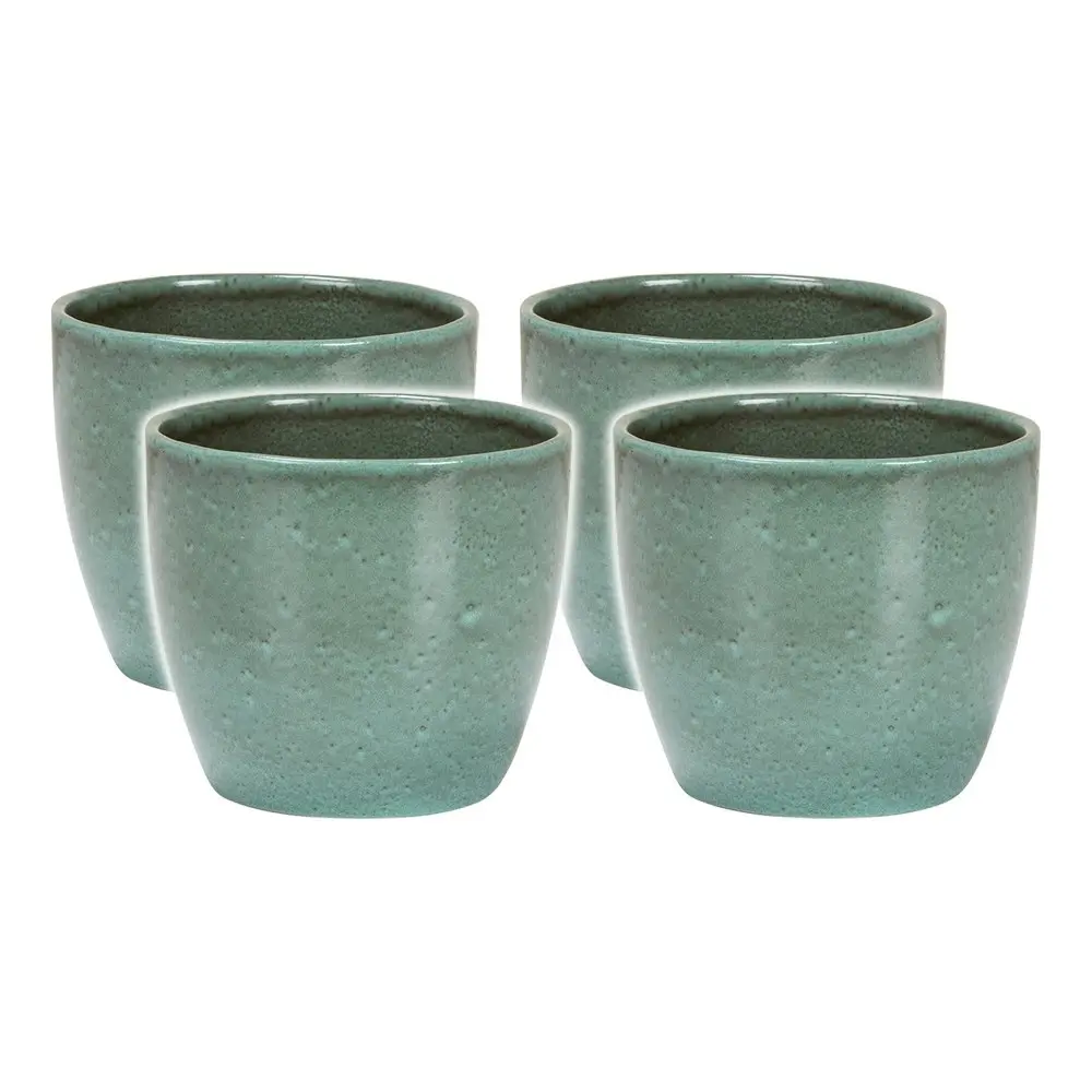 4x Scheurich 22cm Ceramic Plant/Flower Pot Indoor Container Holder Decor Mos