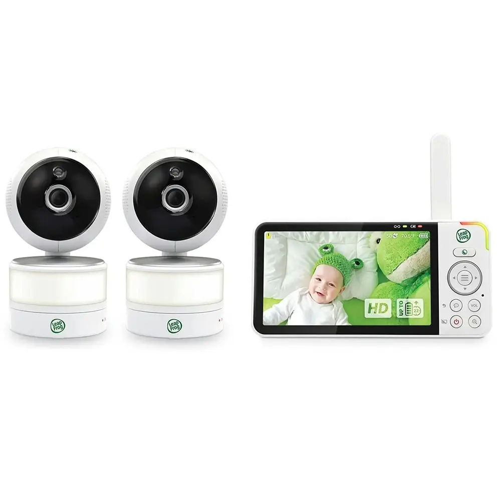 LeapFrog LF915HD 5in HD Video/Audio Pan & Tilt Baby Monitor w/ 2 Cameras 8x Zoom