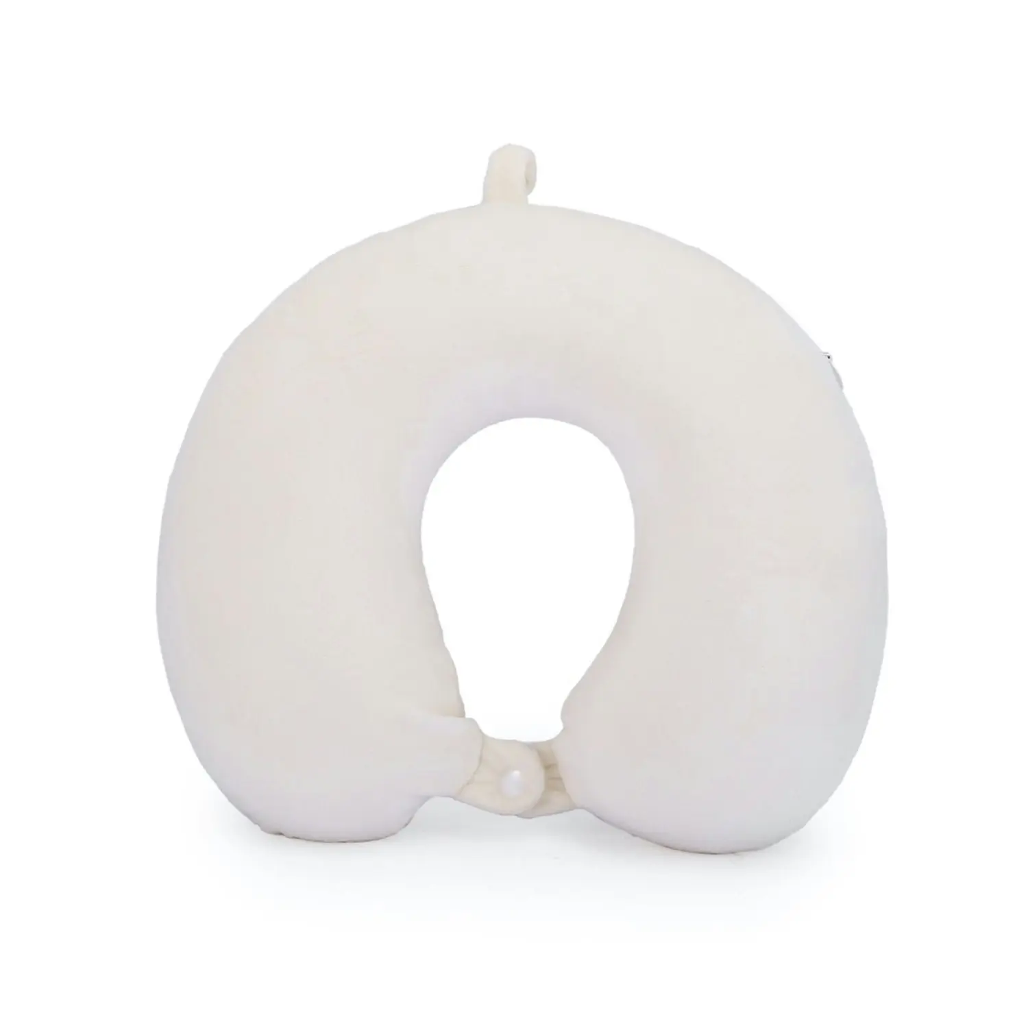 Kate Hill Bloom Lightweight Memory Foam Travel Neck Pillow w/ Loop White