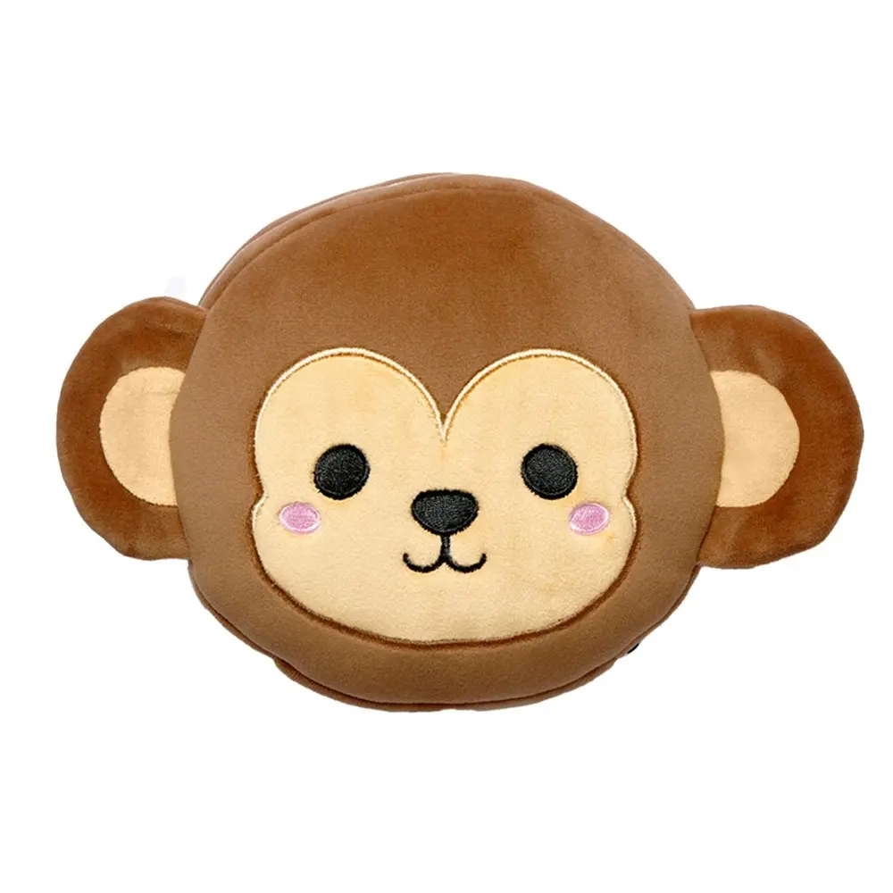 Relaxeazzz 15cm Monkey Travel Pillow w/ Eye Mask 6y+ Kids/Adults Cushion Plush