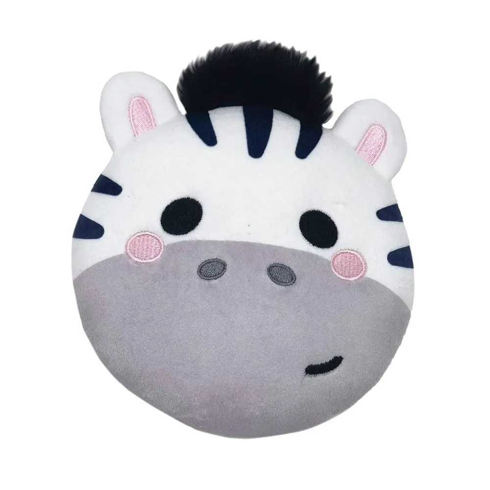 Relaxeazzz 15cm Zebra Travel Pillow w/ Eye Mask 6y+ Kids/Adults Cushion Plush