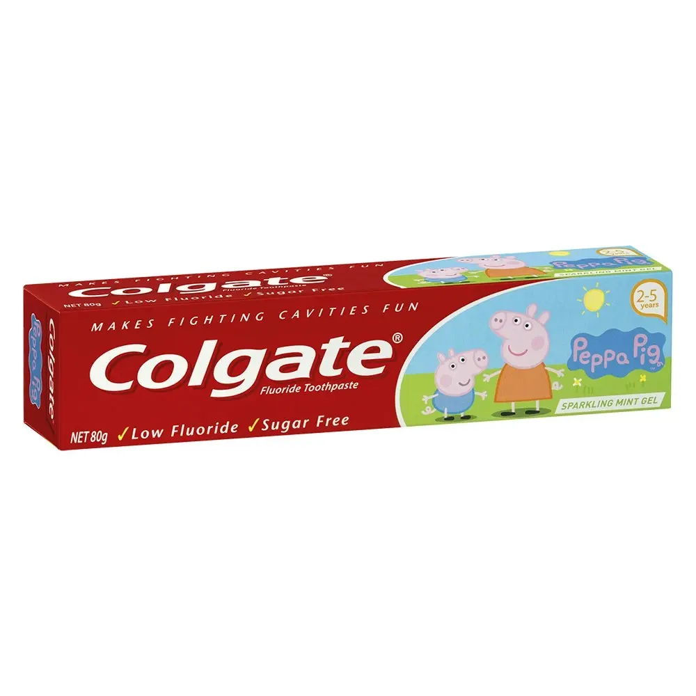 Colgate 80g Low Fluoride Sugar Free Kids 2-5 Years Toothpaste Gel Sparkling Mint