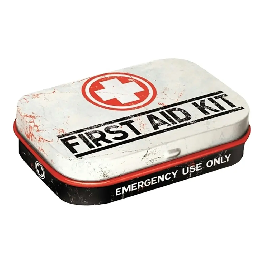 Nostalgic Art Mint Box 6cm Metal Tin First Aid Kit Fresh Breath Hard Candy Mints