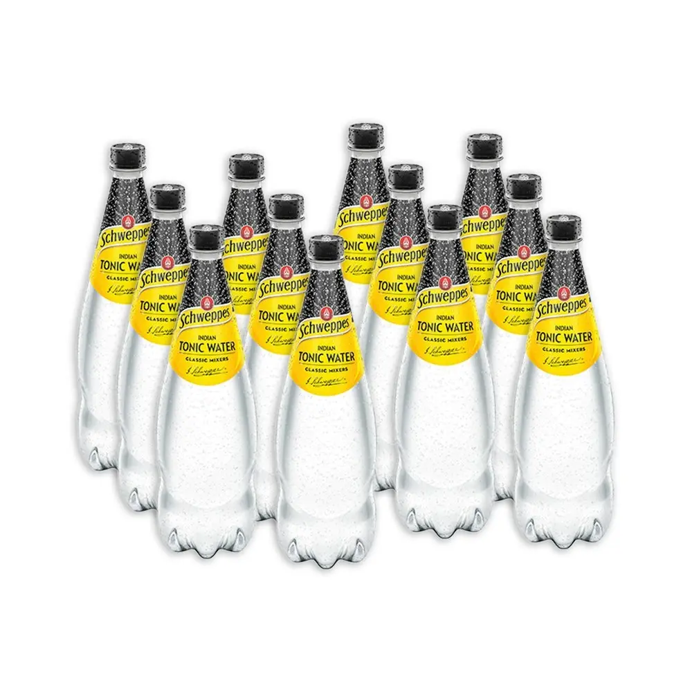 12pc Schweppes Indian Sparkling/Carbonated Tonic Water Drink Bottles 1.1L