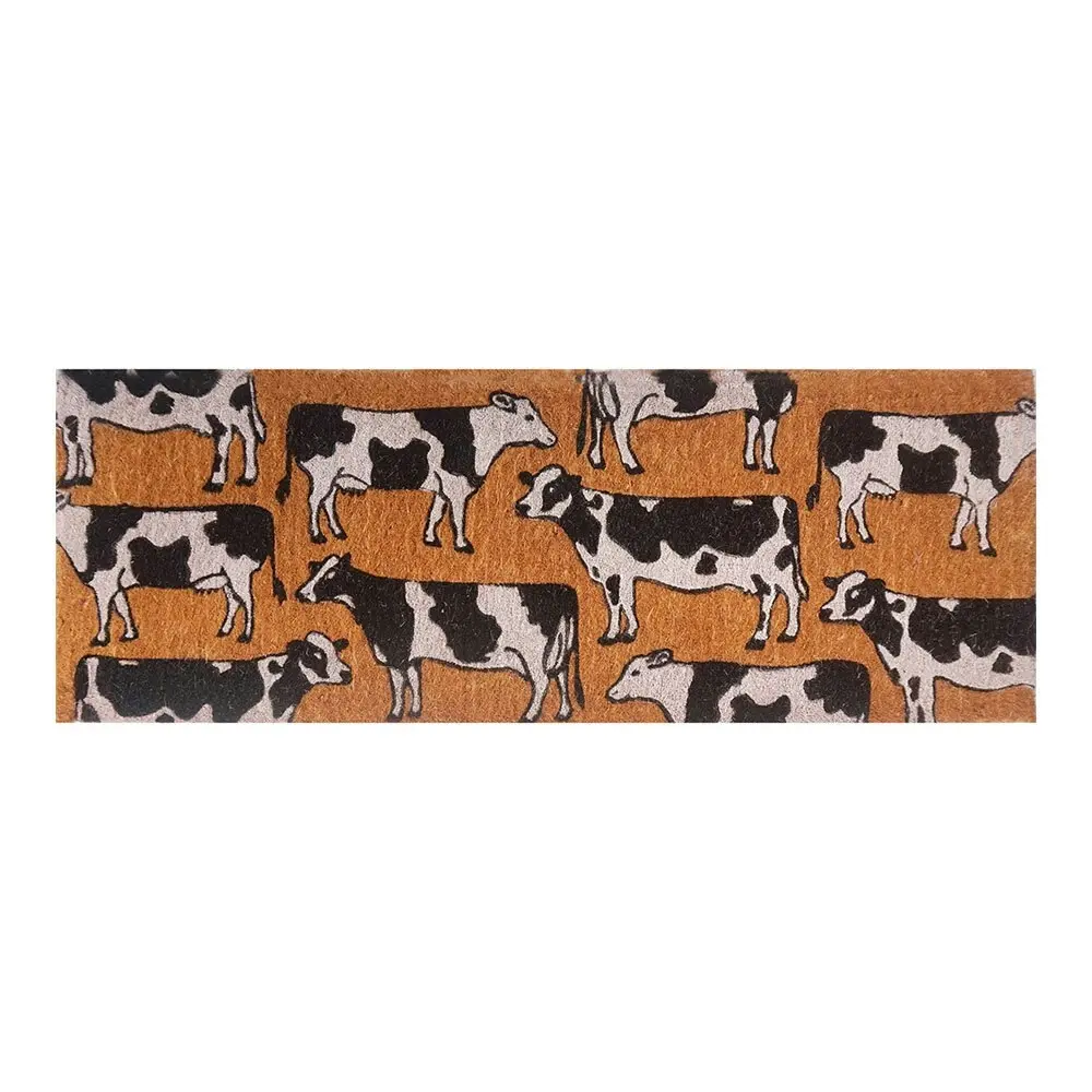 Solemate Premium Dairy Cows Biodegradable Fair Trade Mat 39x119cm Black & White