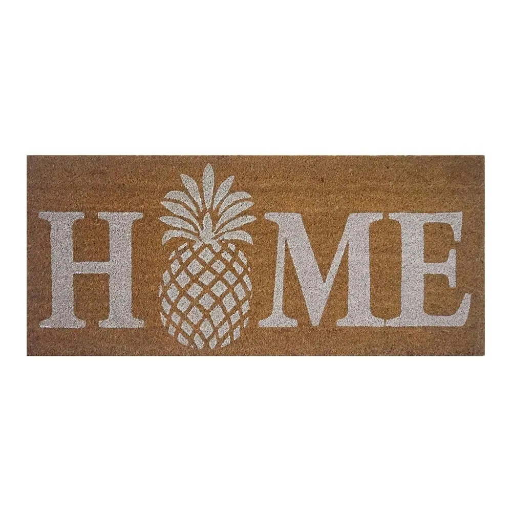 Solemate Latex Backed Coir Home Pineapple 45x110cm Slimline Outdoor Doormat