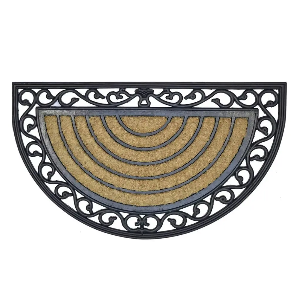 Solemate Coir Half Moon 45x75cm Stylish/Durable Outdoor Front Doormat