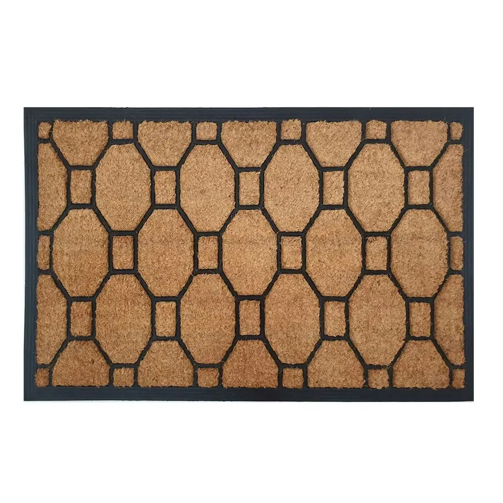 Solemate Embossed Geometric 58x93cm Functional Outdoor Front Doormat