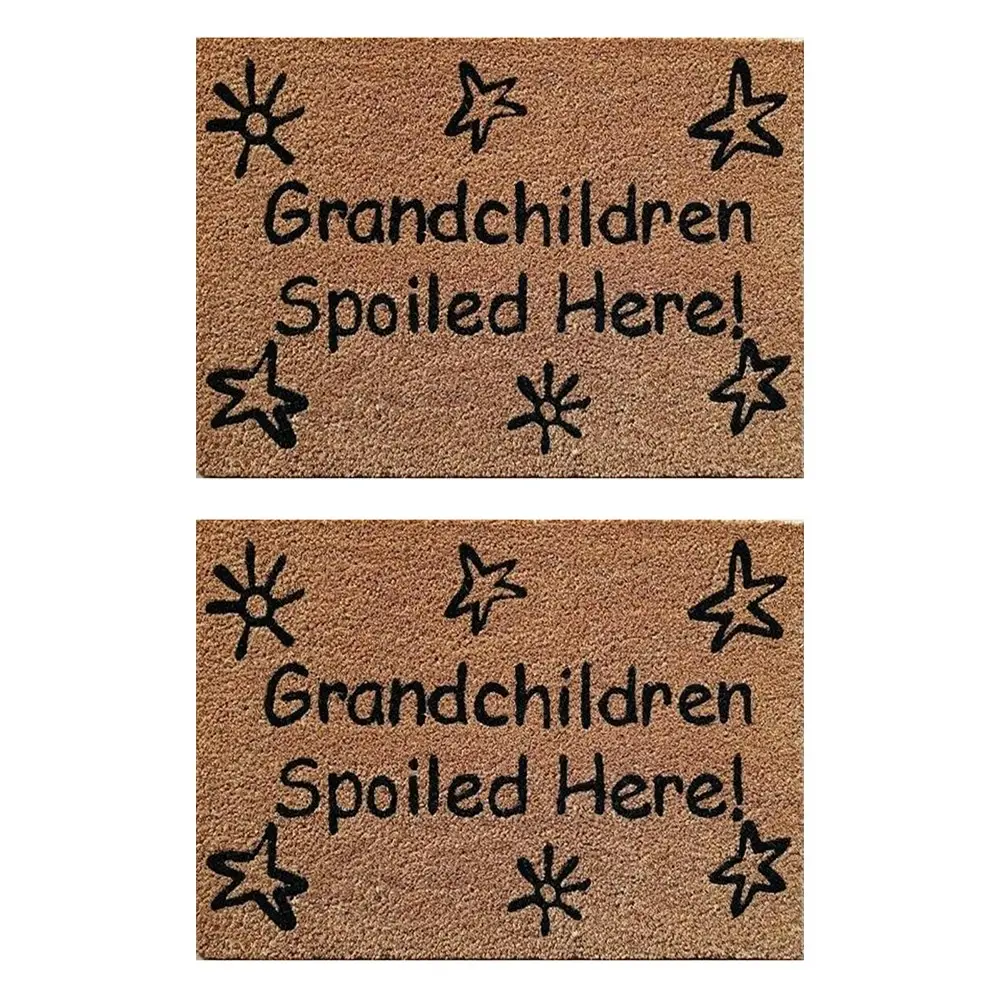 2PK Solemate Latex Coir Grandchildren 40x55cm Stylish Outdoor Front Doormat