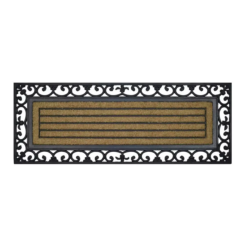 Solemate Rubber/C Ribbed Wide 45x120cm Stylish Outdoor Entrance Doormat