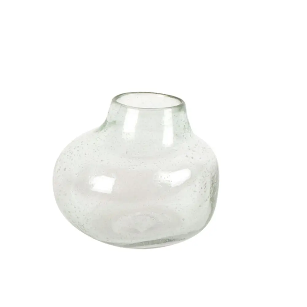 Maine & Crawford Igan 17x16cm Hand Blown Glass Round Flower Vase Decor Clear