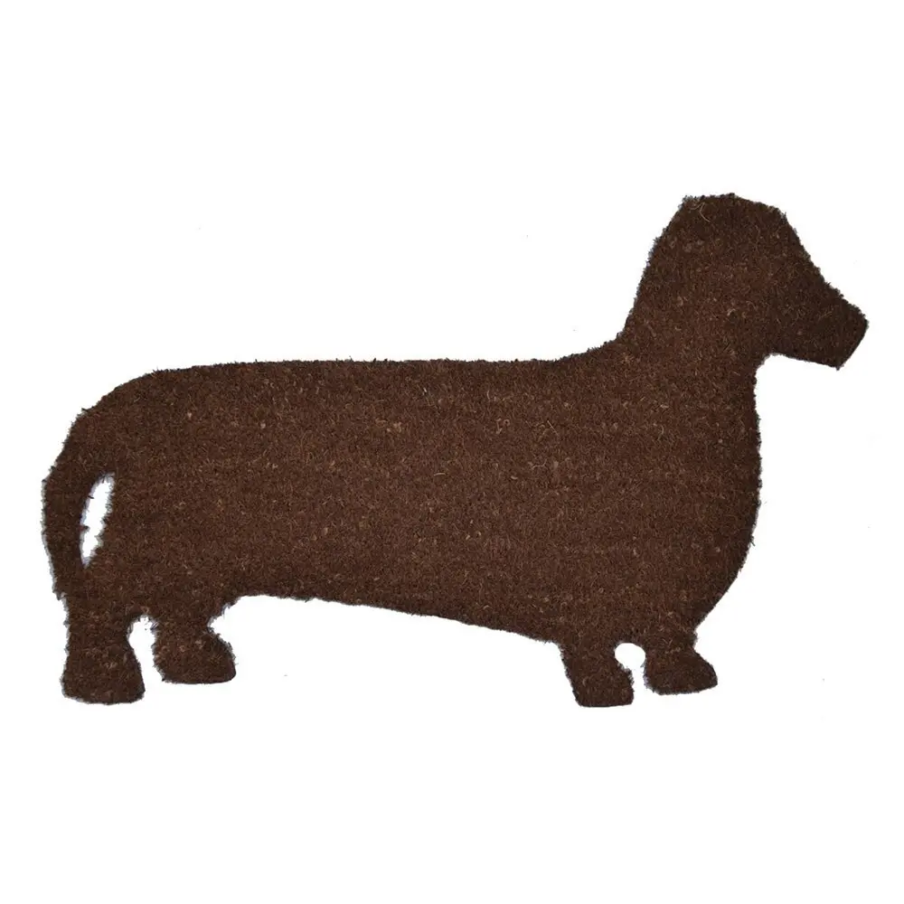 Solemate PVC Backed Coir Hound Dog 50x80cm Slimline Outdoor Stylish Doormat