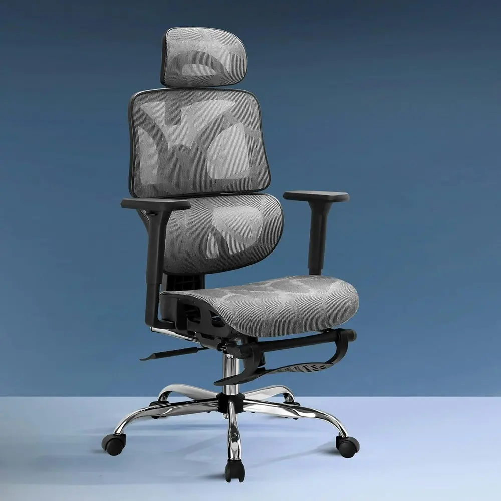 Artiss Ergonomic Office Chair Footrest Grey