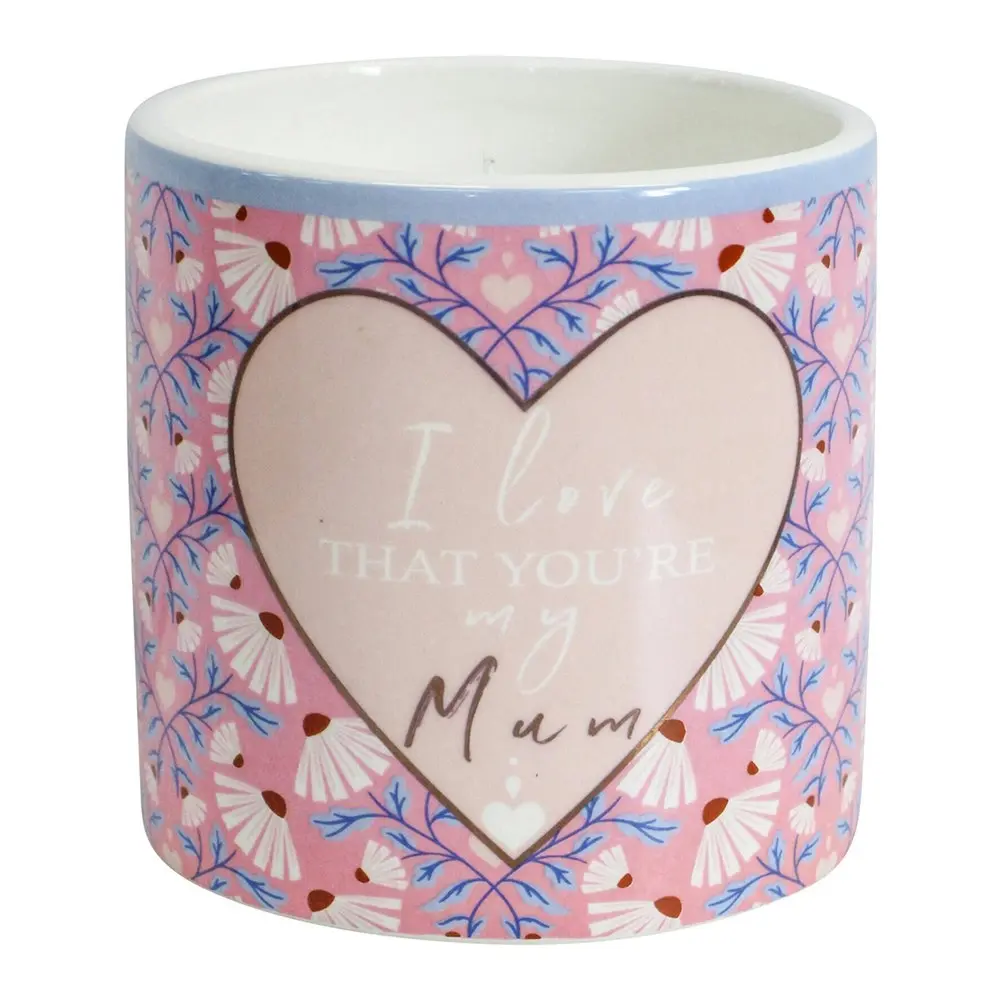 Ceramic/Wax 9.5cm Scented Tealight Candle Love My Mum Vanilla Home Fragrance