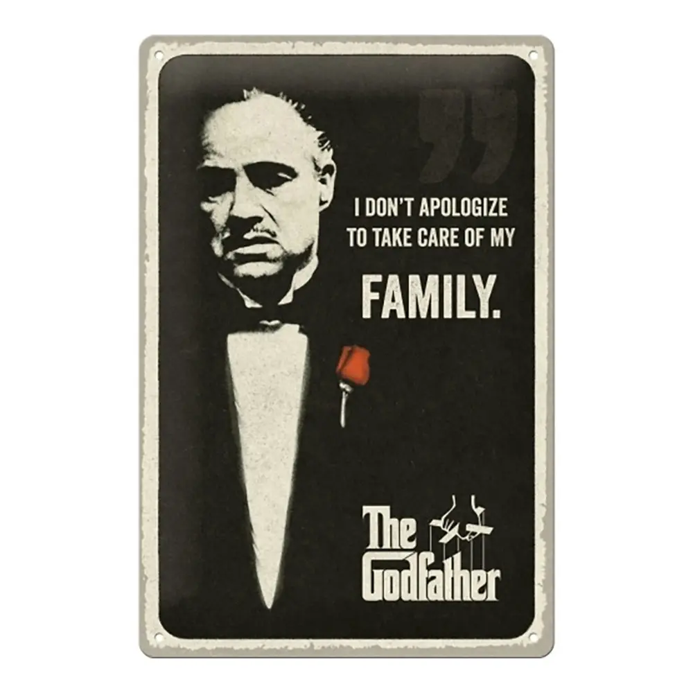 Nostalgic Art 20x30cm Medium Sign The Godfather I Don't Apologize Home/Bar Decor