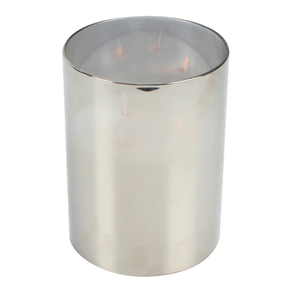 Maine & Crawford 20x12.5cm Moving Flameless 3-Wick Candle w/ Smoked Glass Grey