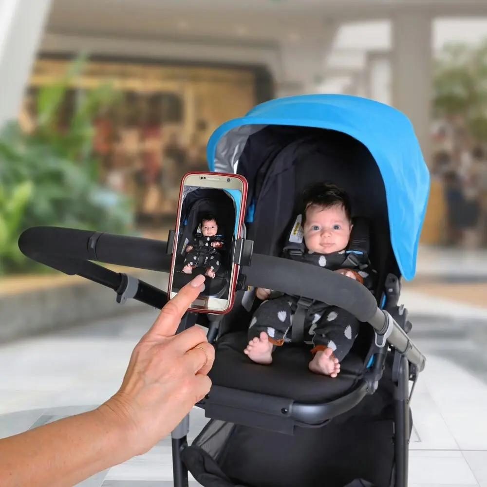 dreambaby Strollerbuddy EZY-Fit Phone Holder/Storage For Stroller/Pram Black