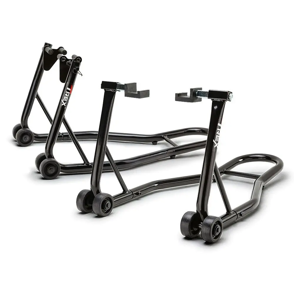 T-Rex Motorcycle Stands Front & Rear Heavy-Duty Motorbike Lift Paddock Steel