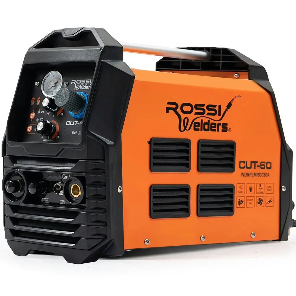 Rossi 60A Plasma Cutter, Non-Touch Pilot ARC for Easy Cuts of Painted or Rusty Metals, DC Inverter Cutting Machine