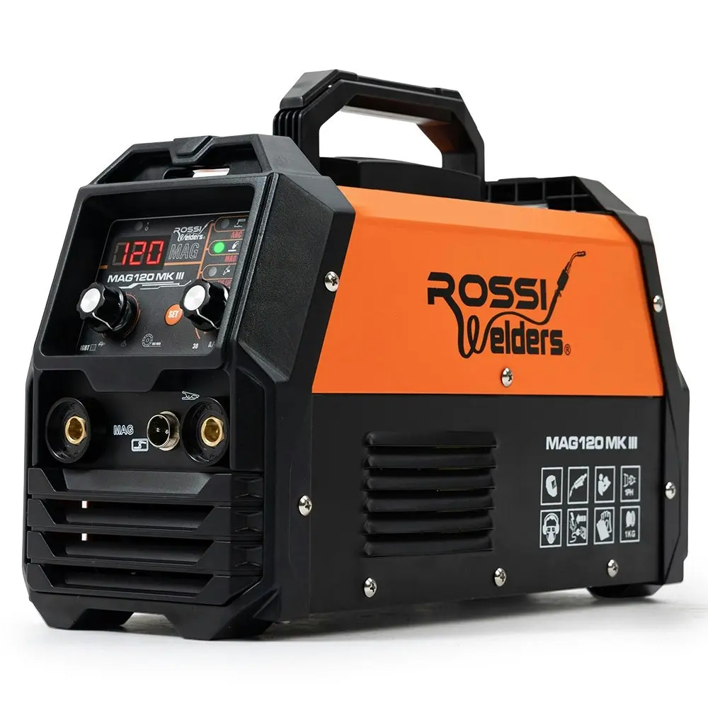 Rossi 120 Amp Inverter Welder, 3in1 Portable MMA ARC /MIG Gasless /Lift-TIG Welding Machine, 15A Plug