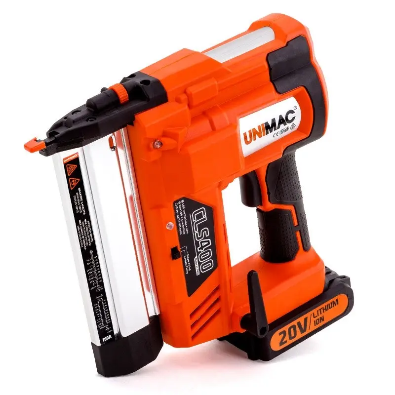 Unimac CLS400 15-50mm 16ga Brad Finishing Nail Gun, Cordless 20V Lithium Nailer