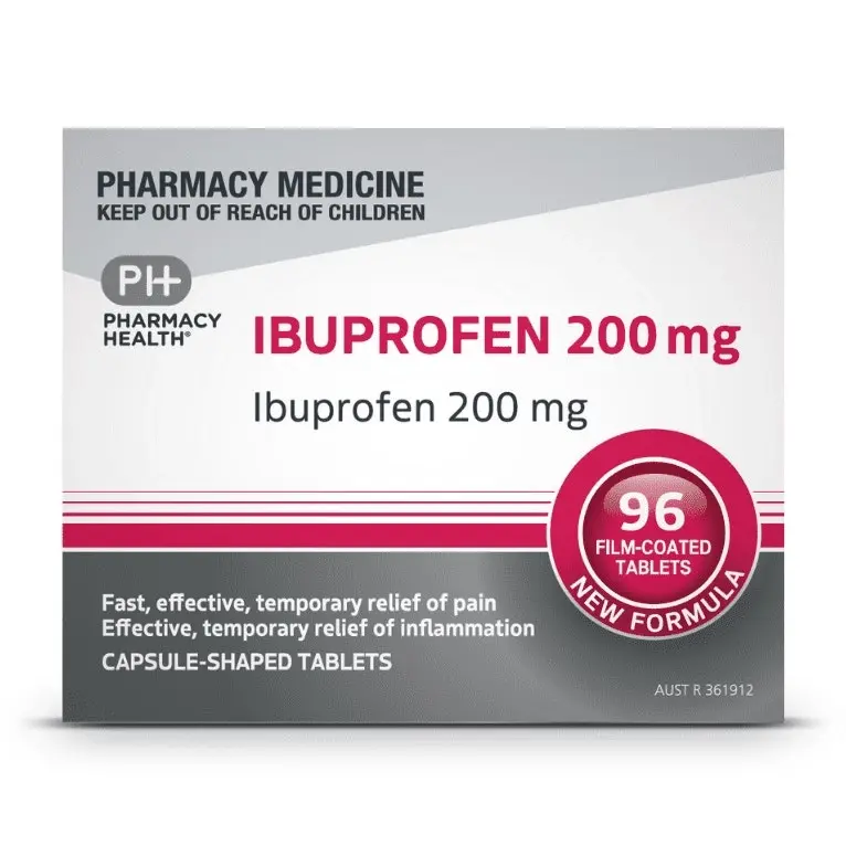 Pharmacy Health Ibuprofen 200mg 96 Tablets